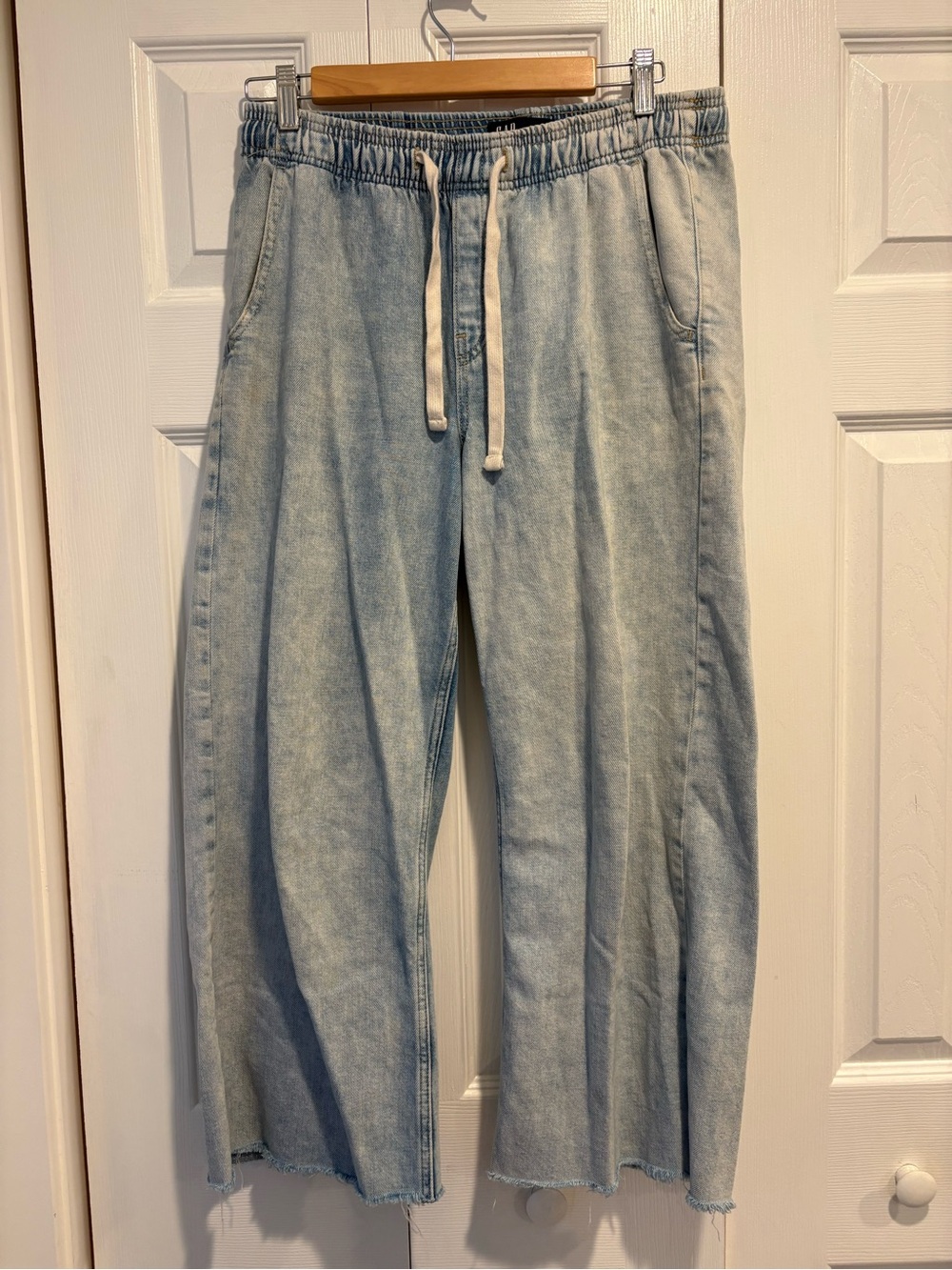 GAP Light Blue Relaxed Denim Joggers